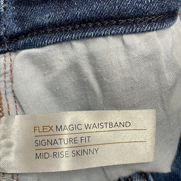 Lane Bryant Flex Magic Waistband Signature Fit Mid Rise Skinny Denim Jeans 22S - Picture 12 of 16